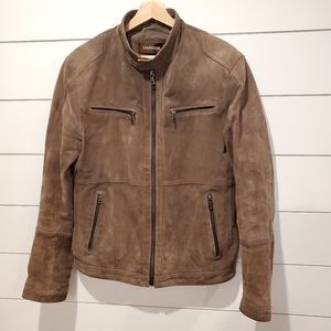 Danier suede leather bomber jacket